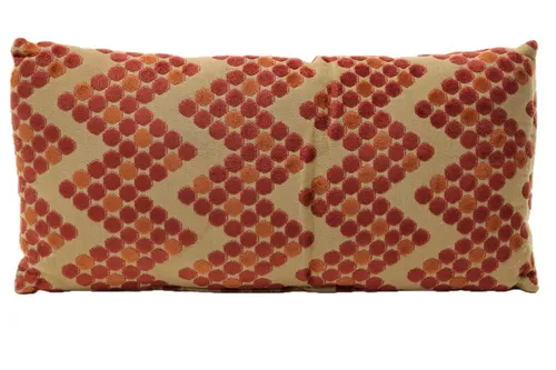 Orange & Rust Dot Zig Zag Throw Pillow