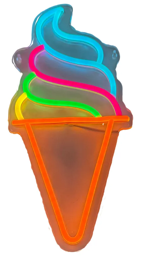 Ice Cream Cone Neon LED Sign