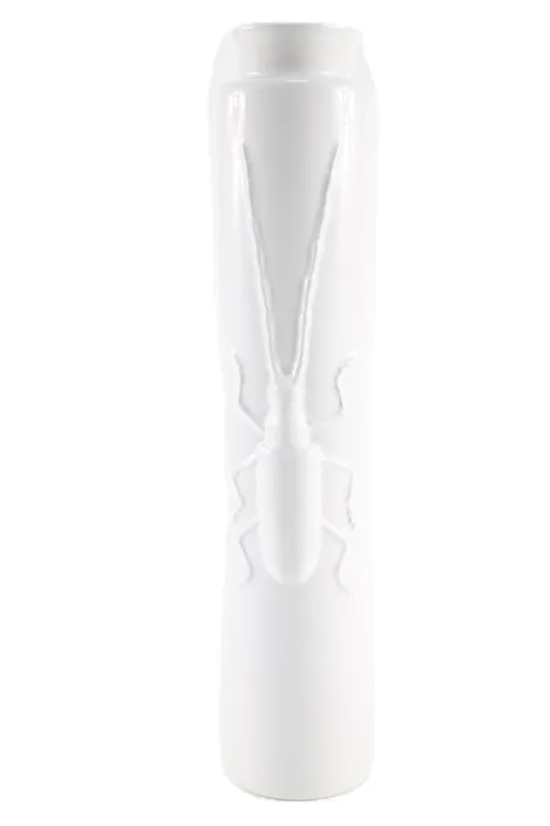 Big White Bug Ceramic Vase