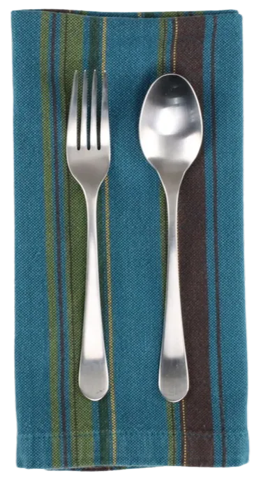 Blue & Green & Brown Striped Napkin