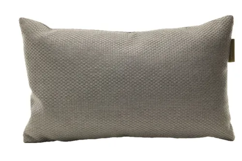 Solid Silver Grey Weave Throw Pillow