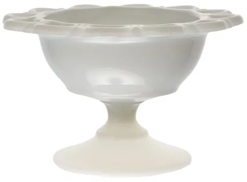 White Milk Glass Pedestal Soap Dish