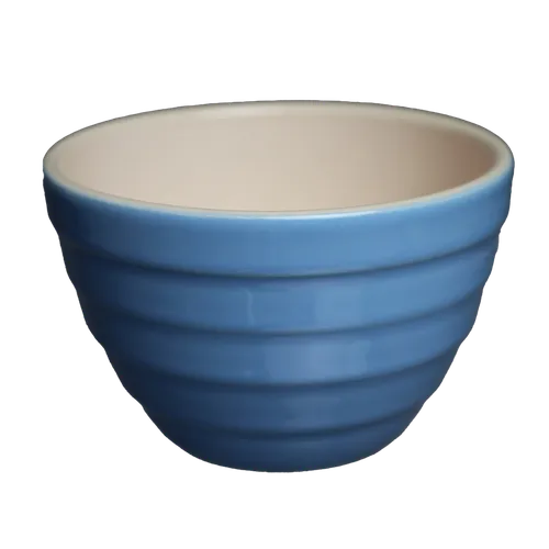 Maya Blue Ribbed Ceramic Small Bowl