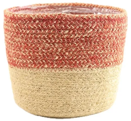 Burgundy Sisal Plant Pot