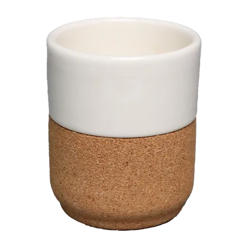 Ceramic Gloss White & Cork Coffee Mug