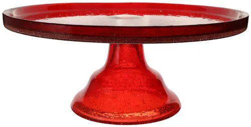 Red Glass Dessert Stand