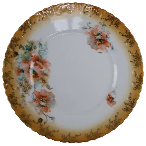 Gold & Red Poppies Saucer