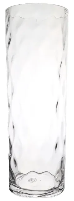 Clear Glass Diamond Stamped Vase