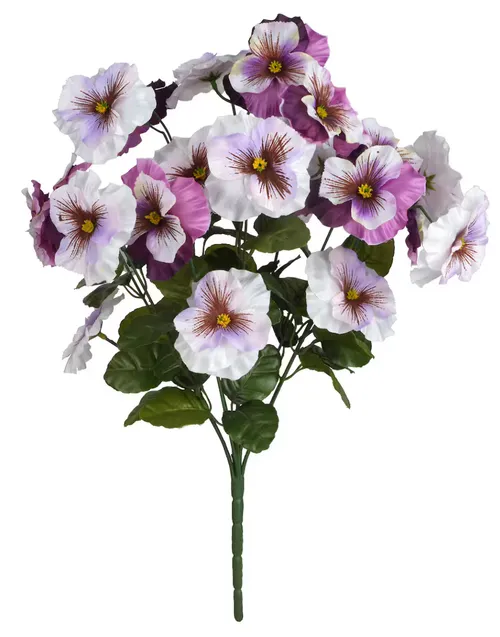 Artificial Mixed Pansy Bush Stem