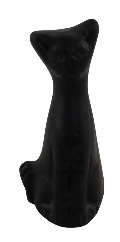 Black Lava Stone Cat - Small