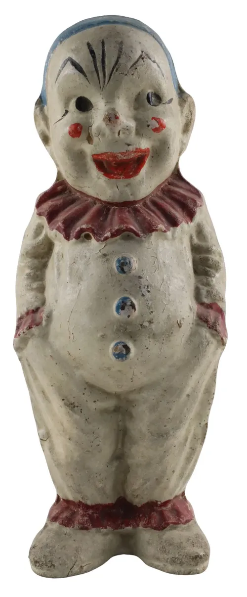 Antique Standing Composition Clown