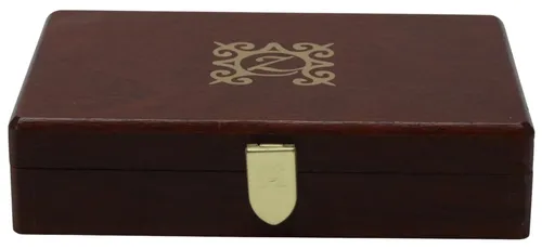 Wood Box With Brass Inlay