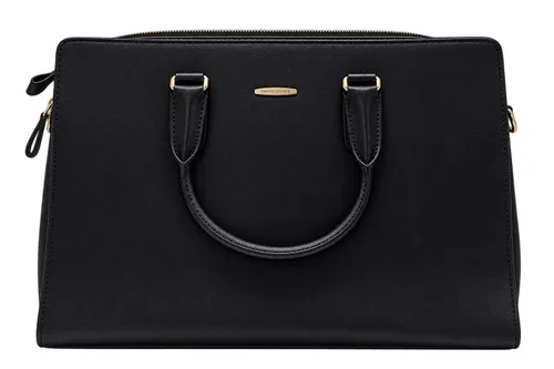 Structured Black Satchel-style Handbag