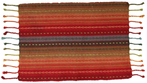 Multicolour Stripe Placemat With Tassels