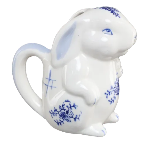 Blue & White Bunny Rabbit Creamer