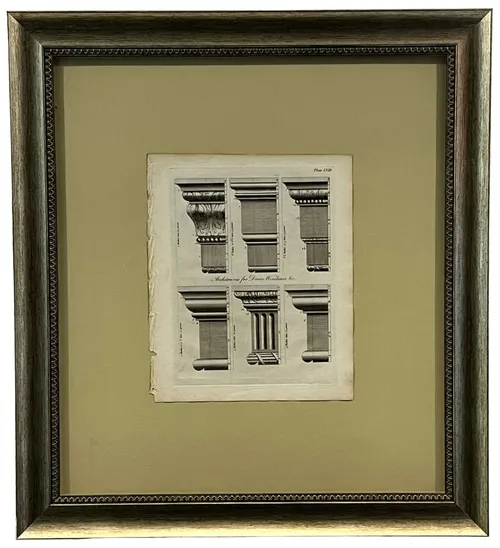Black & White Architectural Elements II In Silver Frame