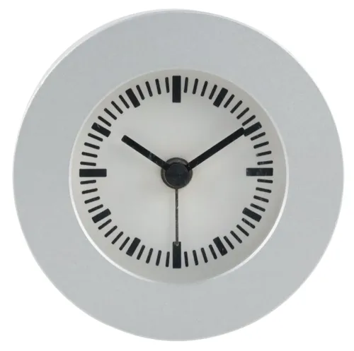 Round Silver Desk Clock