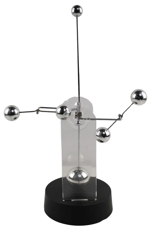 Silver Perpetual Motion Spheres On Base