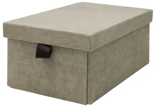Natural Beige Document Storage Box 