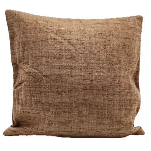 Brown Silk Corkboard Throw Pillow