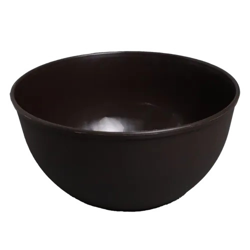 Solid Brown Plastic Serving Bowl - Small