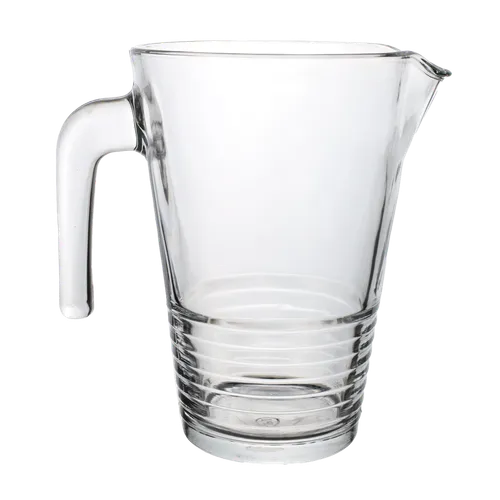 Clear Glass Lower Ribbed Pitcher
