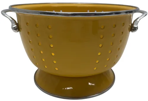 Yellow Enamel Colander