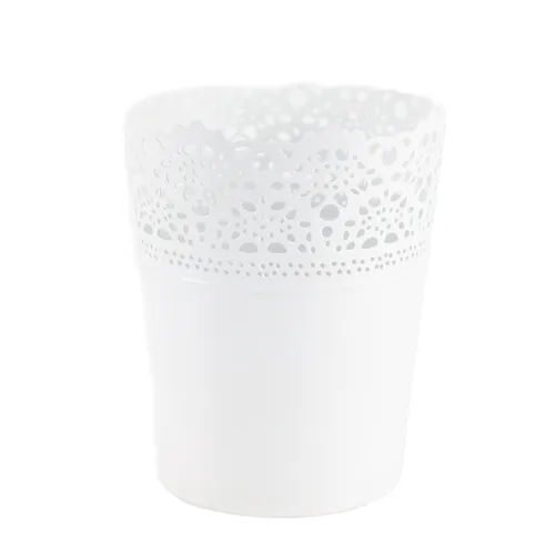 White Lace Metal Plant Pot