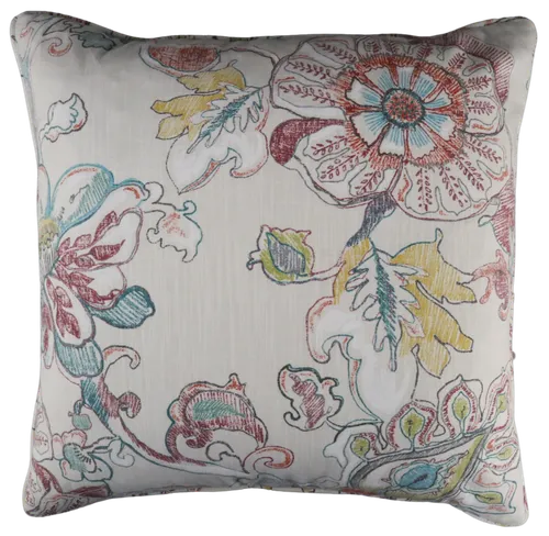 Abstract Floral Throw Pillow