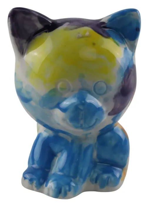 Ceramic Spotted Blue Cat Kids Project