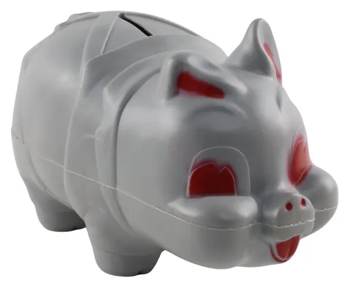 Vintage Grey Plastic Pig Bank