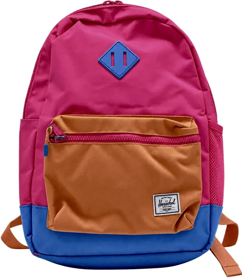 Colour Block Hot-Pink Peachy-Orange Bright-Blue Backpack