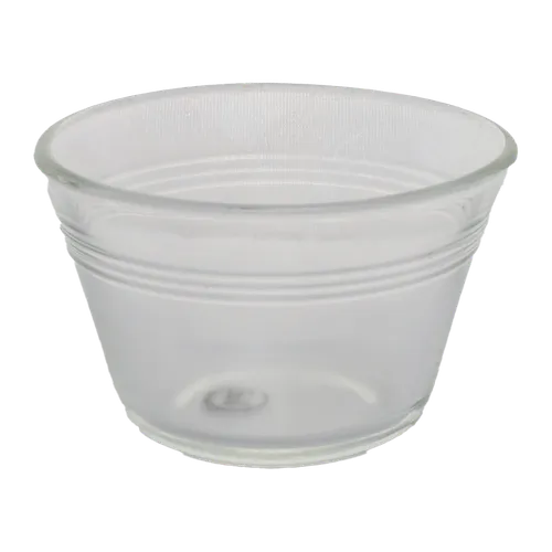 Clear Glass Ramekin With 3 Lines