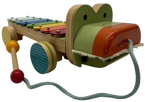 Wood Crocodile Xylophone Pull Along Toy
