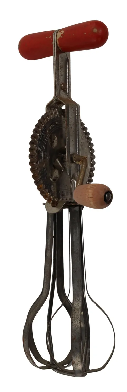 Vintage Hand Mixer With Red Handle
