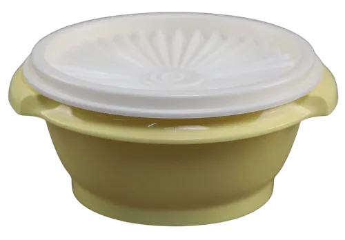 Pale Yellow Plastic 1.25 Cup Heritage Storage Container With Lid