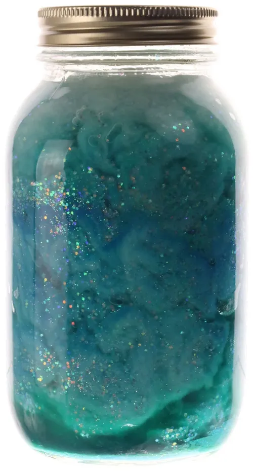 Blue Galaxy Sensory Glass Jar