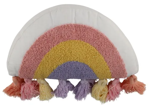 Rainbow Pillow With Tassesls