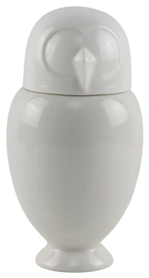 White Ceramic Owl Sugar Dispenser