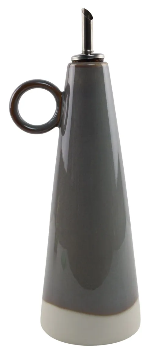 Grey & White Ceramic Oil Bottle