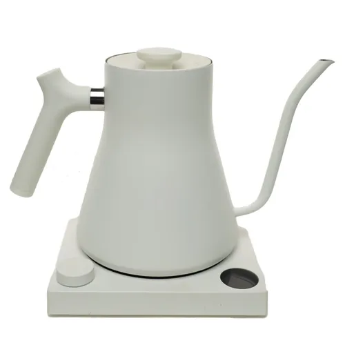 White Matte Metal Gooseneck Tea Kettle