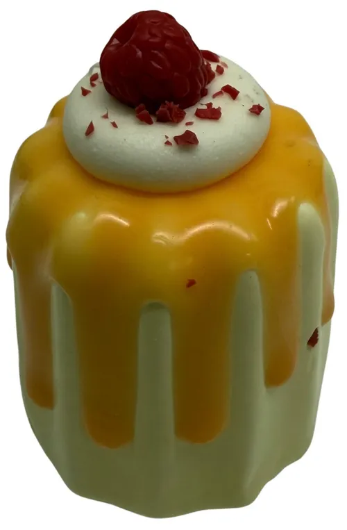 Artificial Orange & Vanilla Cake With Raspberry