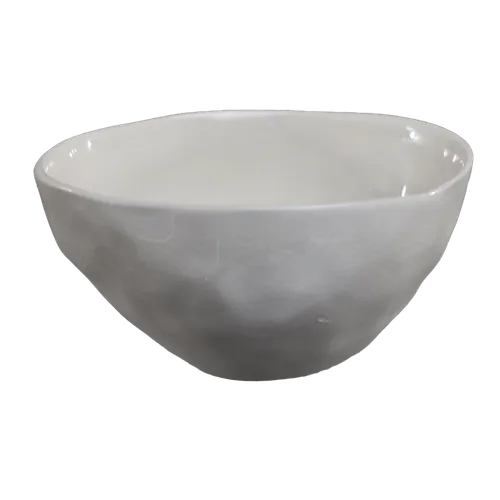 White Irregular Half Egg Small Bowl
