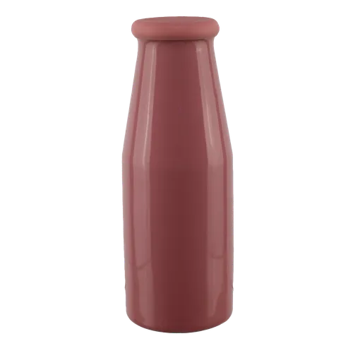 Pink Ceramic Beverage Bottle With Silicone Lid
