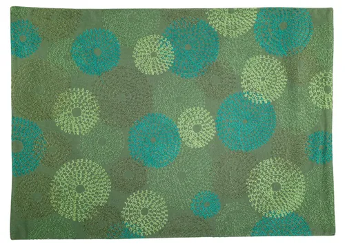 Green Floral Rectangular Placemat