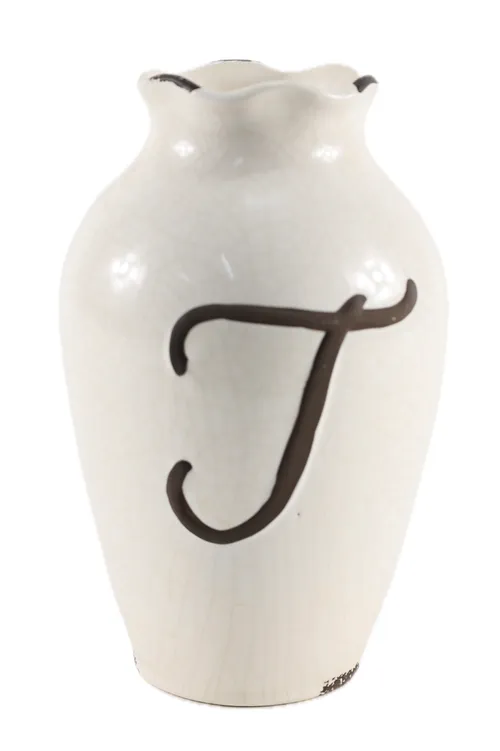 Beige Crackle Glaze Vase 