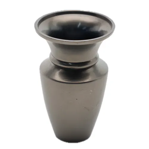 Black Pewter Snub Nose Base Vase