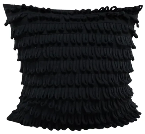 Black Loop Throw Pillow