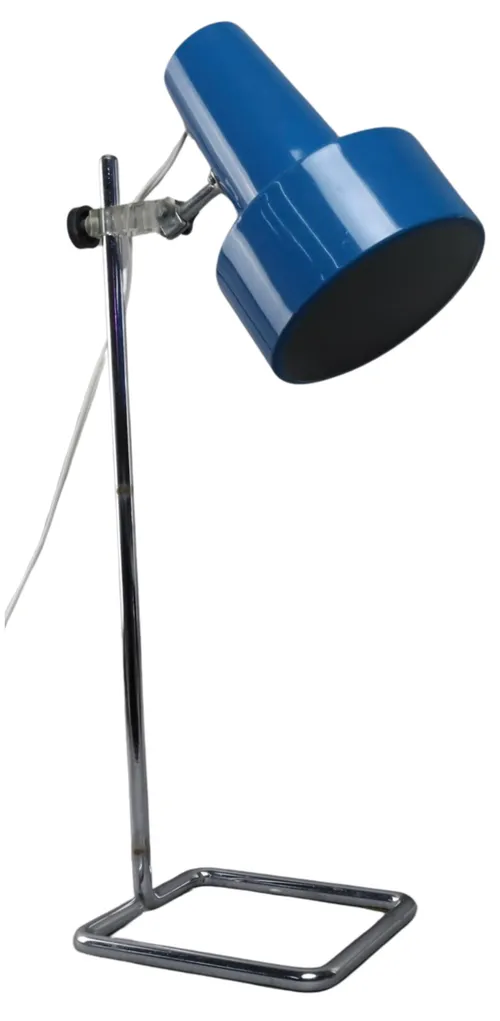 Vintage Blue & Chrome Desk Lamp