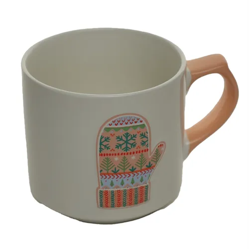 White Christmas Knit Mitten Mug